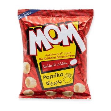 MOM Paprika Potato Rings 28g - No Artificial Colours Snack