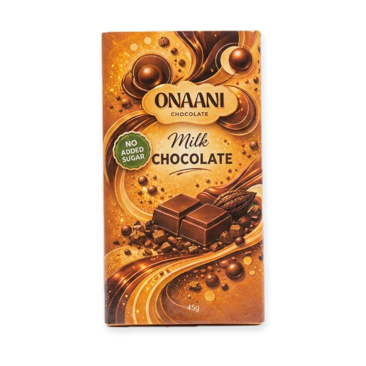 Onaani Milk Chocolate 45g - No Added Sugar Lebanese Chocolate Bar