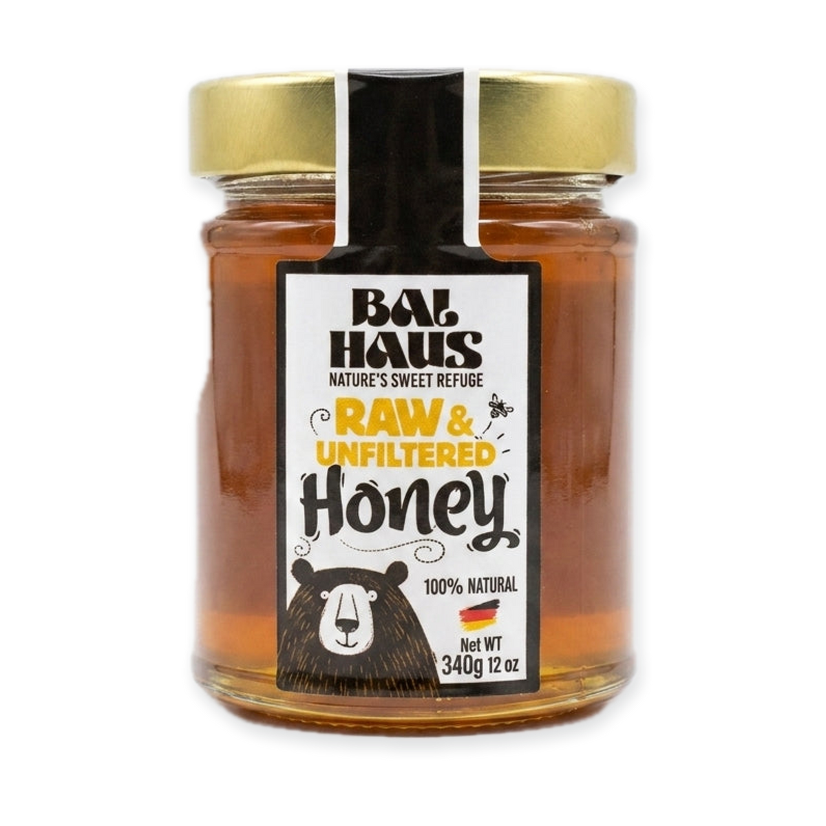 Bär Haus Raw & Unfiltered Honey 340g - 100% Natural German Honey
