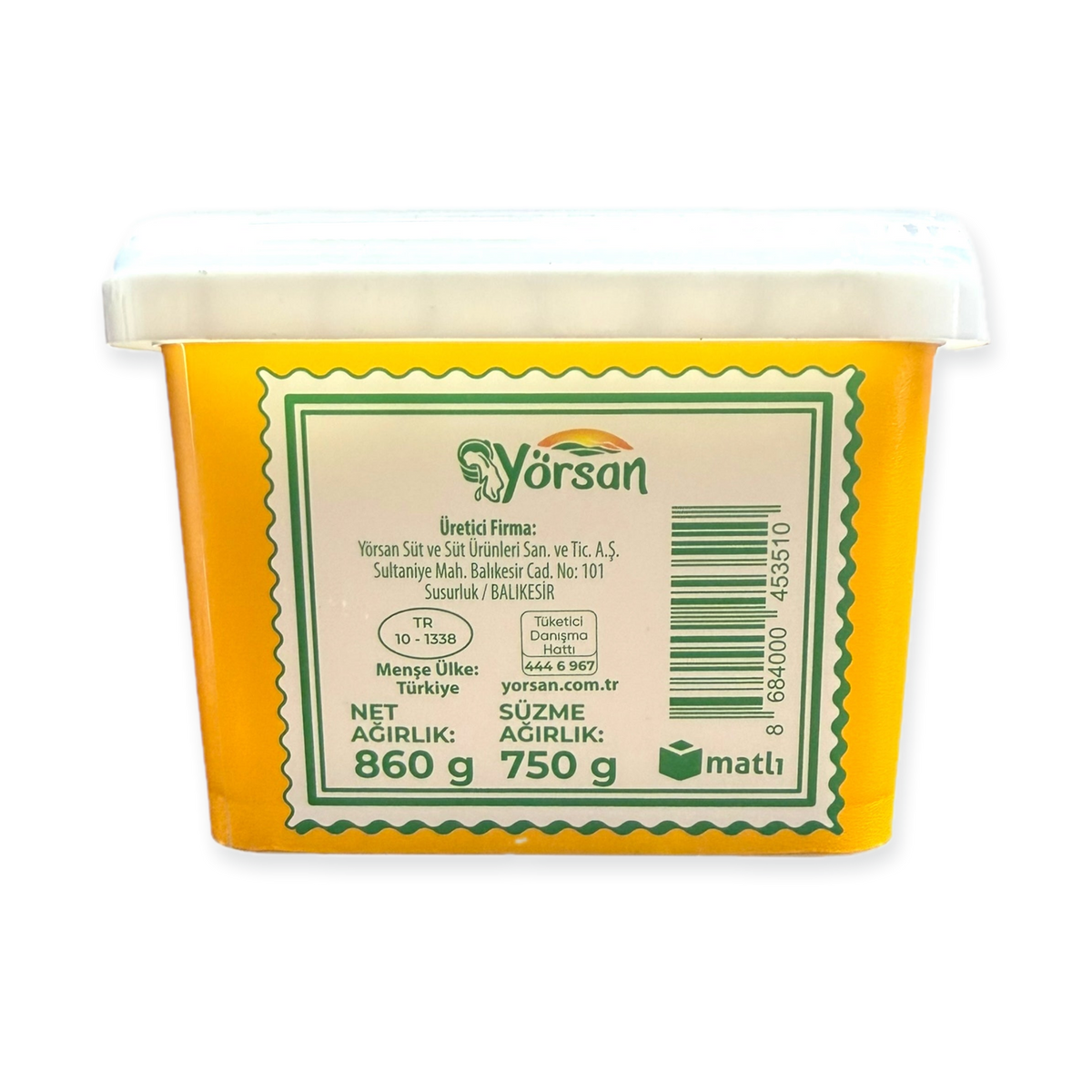 Yorsan Full Fa White Cheese 750g - Creamy, Rich Flavor, Ideal for Cooking and Snacking