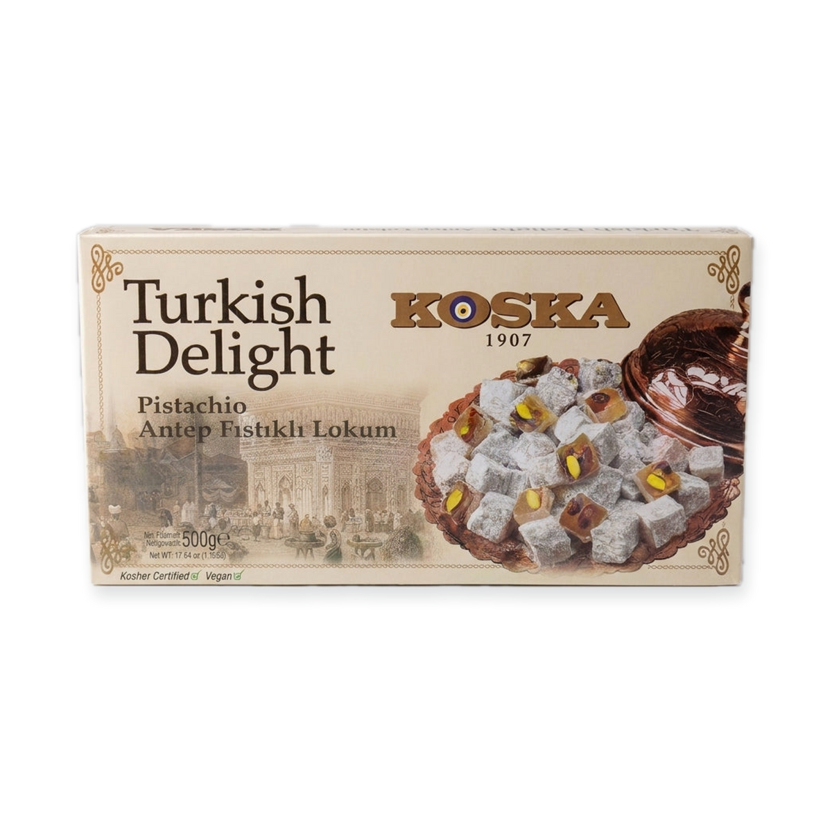 Koska Turkish Delight with Pistachio 500g - Premium Lokum
