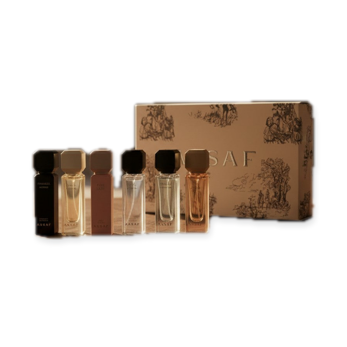 Assaf Riyadh Discovery Box — 6x5ml Arabian Perfume Sampler Set