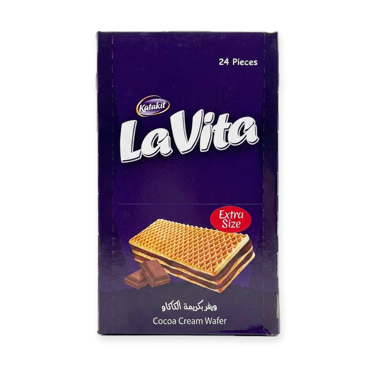 Kalakit LaVita Cocoa Cream Wafer 24 Pieces - Extra Size Chocolate Wafers