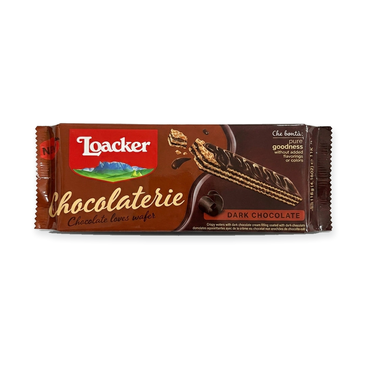 Loacker Chocolaterie Dark Chocolate Wafer 75g - Italian Crispy Wafer