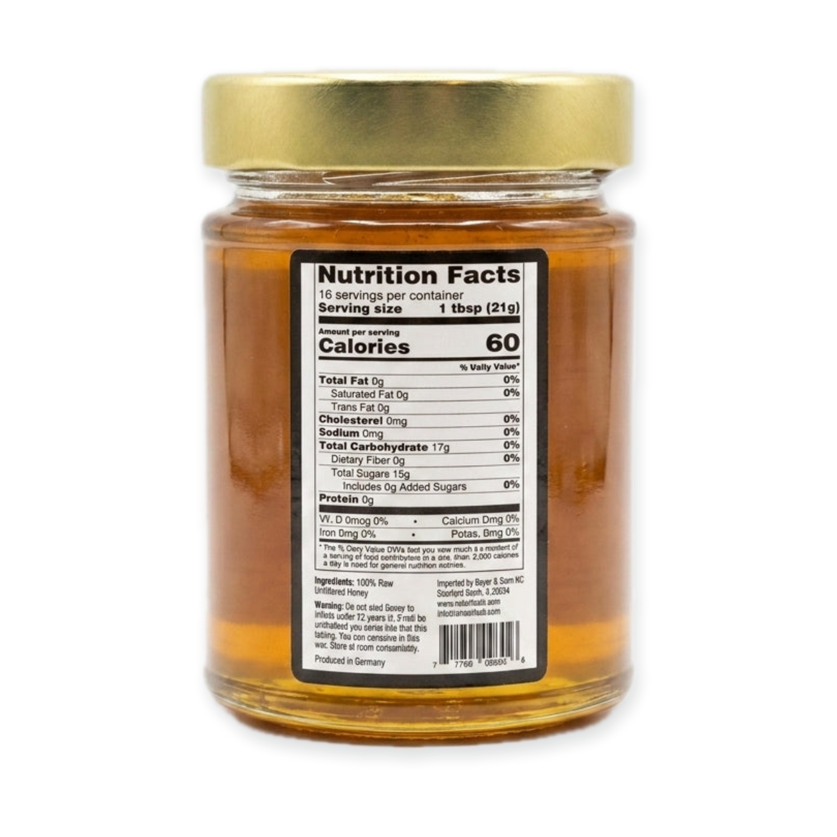 Bär Haus Raw & Unfiltered Honey 340g - 100% Natural German Honey