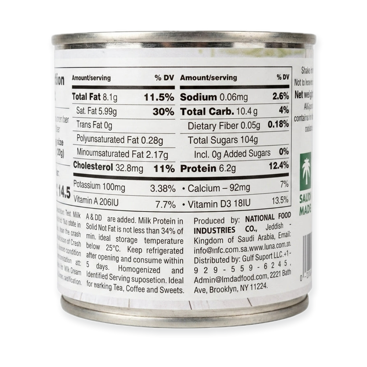 Luna Evaporated Milk Adani 170g - 100% Cow's Milk