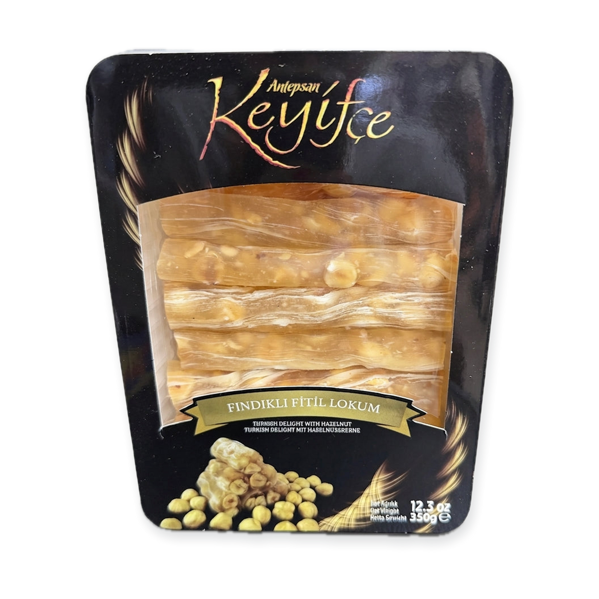 Antepsan Keyifce Turkish Delight with Hazelnut 12.3 oz - Fındıklı Fitil Lokum
