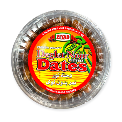Ziyad Tunisia Deglt Nour Dates - Sweet, Soft, and Nutrient-Rich Natural Delicacy