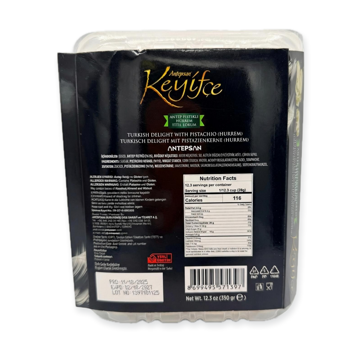 Antep Fıstıklı Hürrem Fitil Lokum (350g)