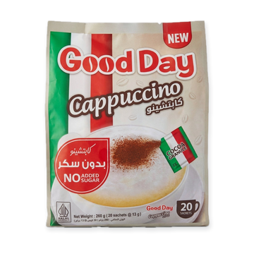 Good Day Cappuccino No Added Sugar 260g - Italian Style Coffee Mix