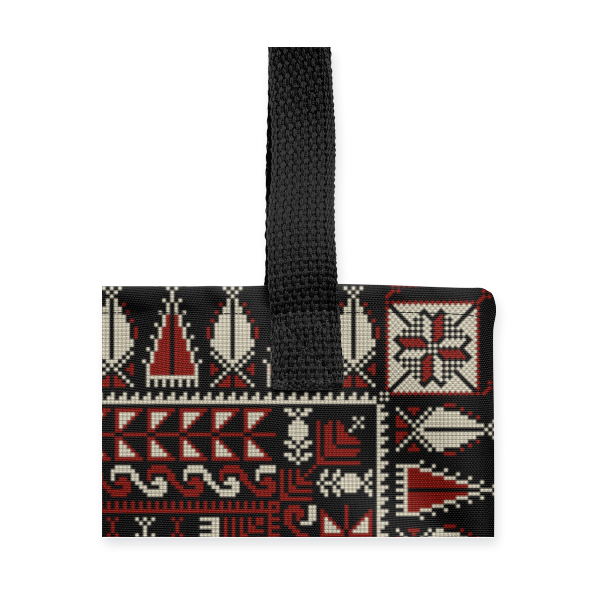 Spacious Tote Bag – Black Art Pattern