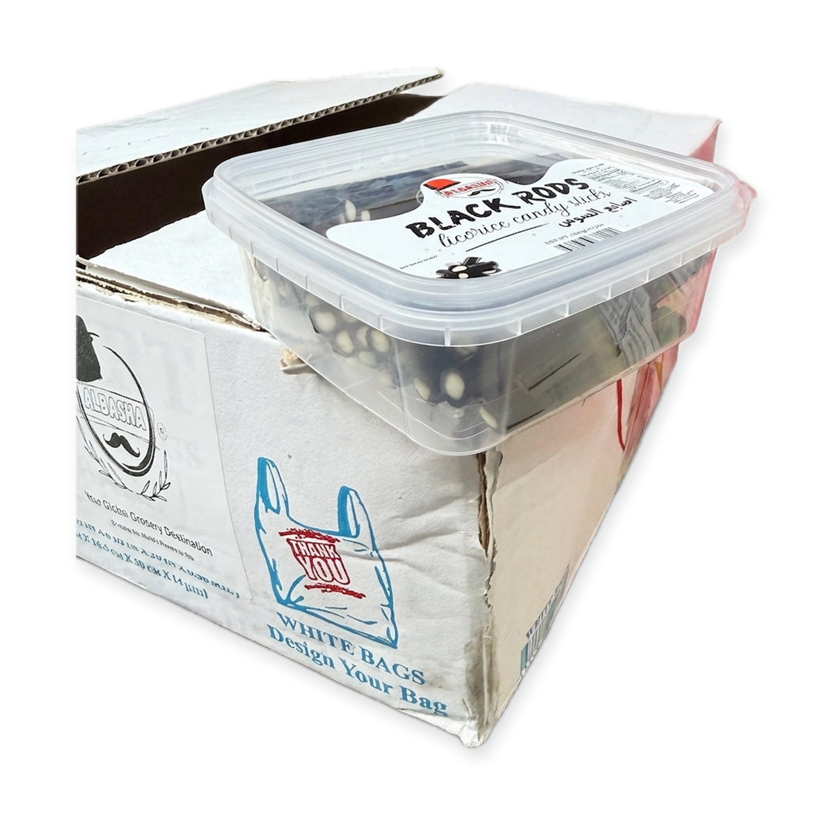 AlBasha Black Rods Licorice Candy Sticks 500g - Authentic Middle Eastern