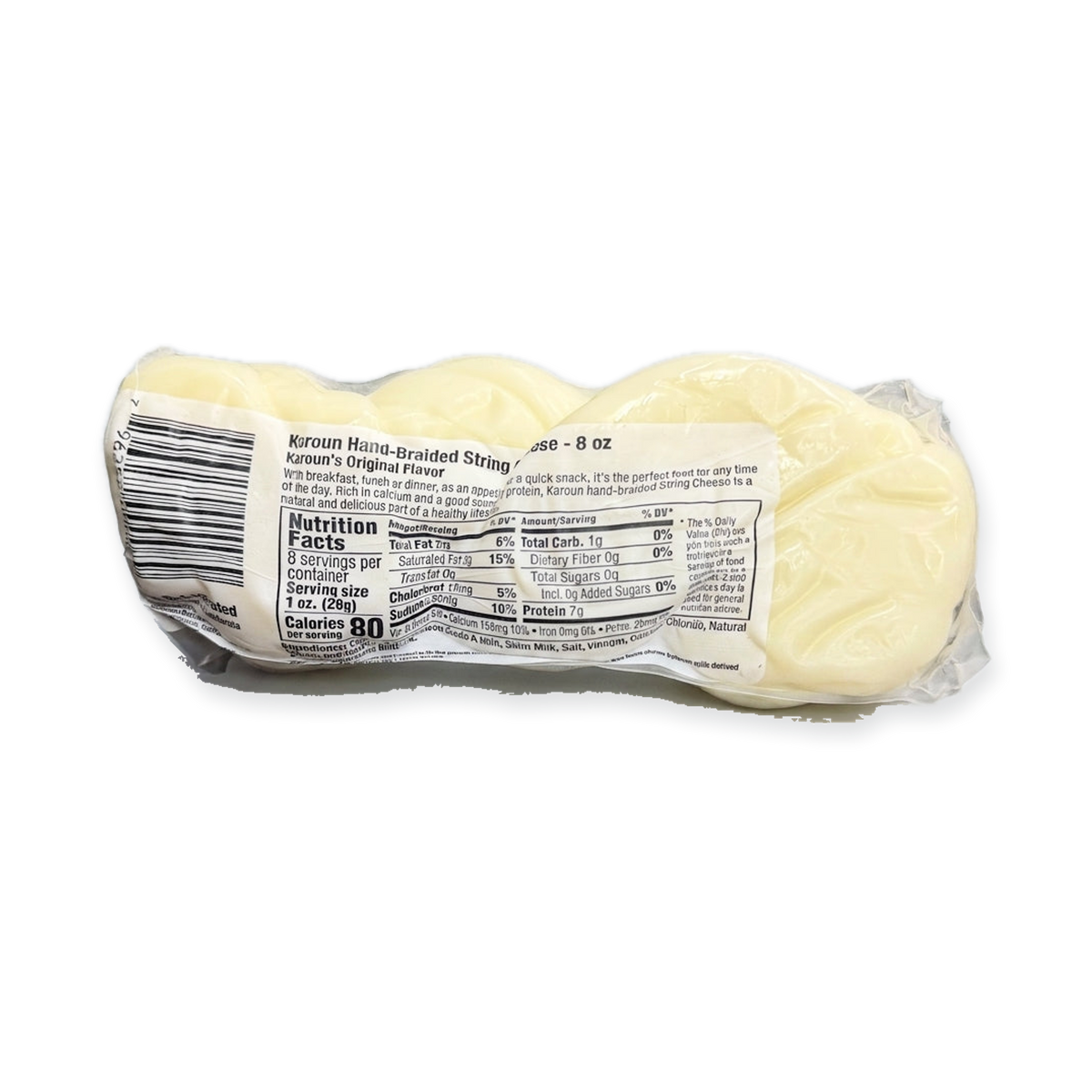 Karoun Braided String Cheese 8 oz - Original Flavor Part Skim Milk