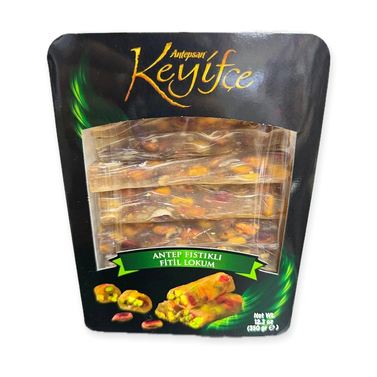 Antepsan Keyifce Turkish Delight with Pistachio 12.3 oz - Authentic Lokum