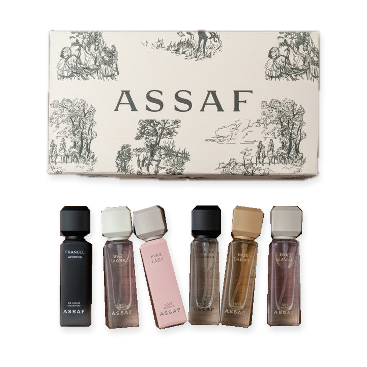 Assaf Riyadh Discovery Box — 6x5ml Arabian Perfume Sampler Set