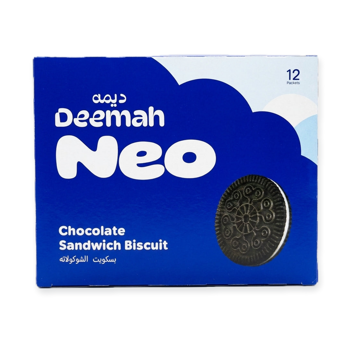 Deemah Neo Chocolate Sandwich Biscuit 12 Packets - Vanilla Cream