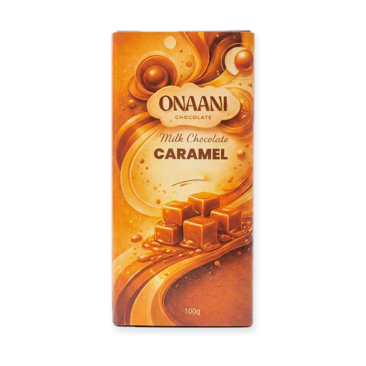 Onaani Milk Chocolate Caramel 100g - Premium Lebanese Chocolate Bar