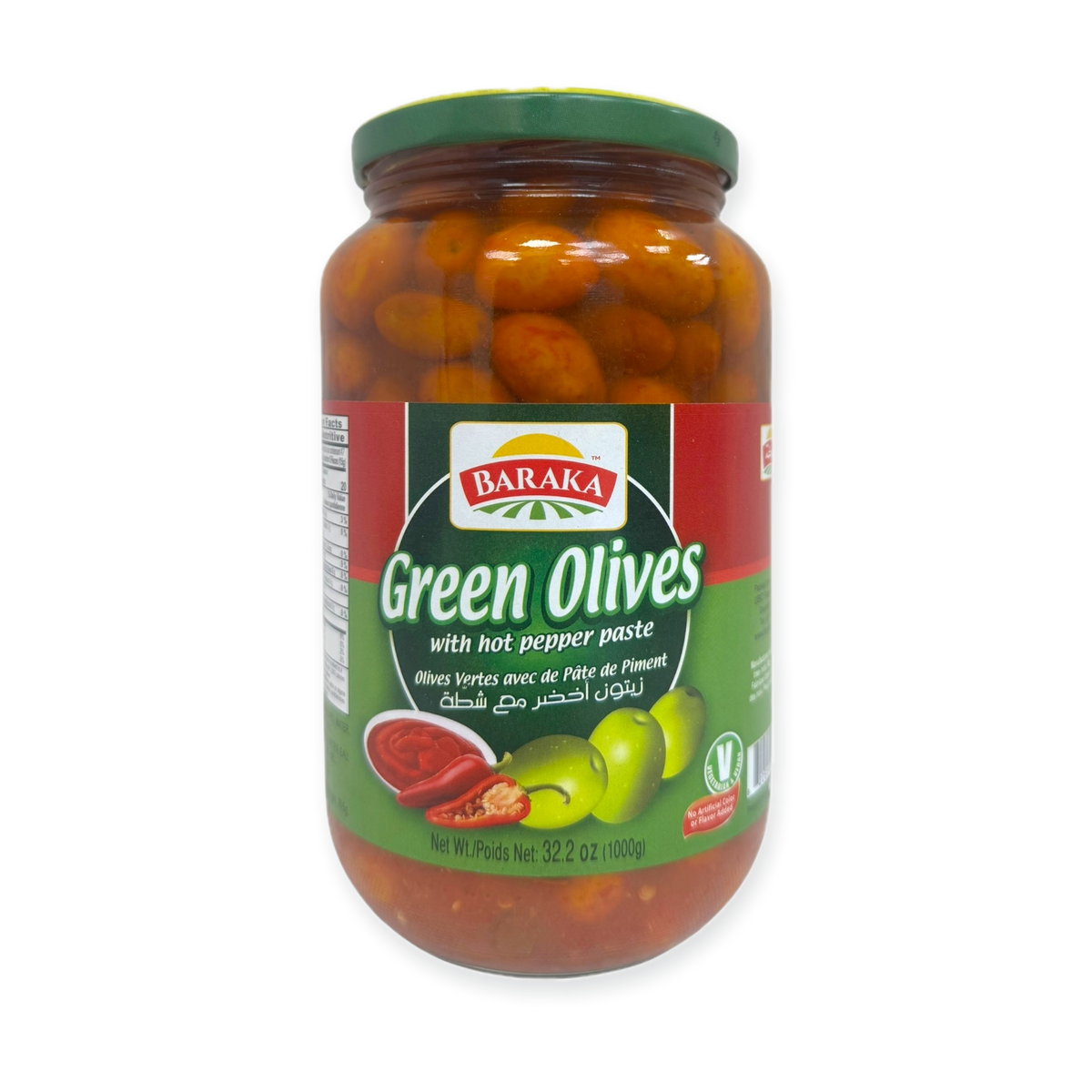 Baraka Green Olives With Hot Pepper Paste – 300g