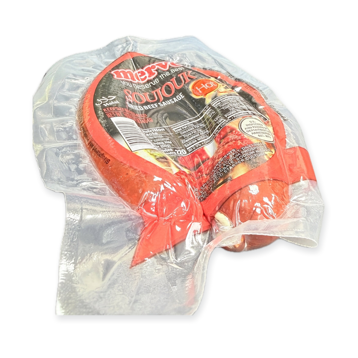 Merve Soujouk Hot 220g - Premium Dried Beef Sausage