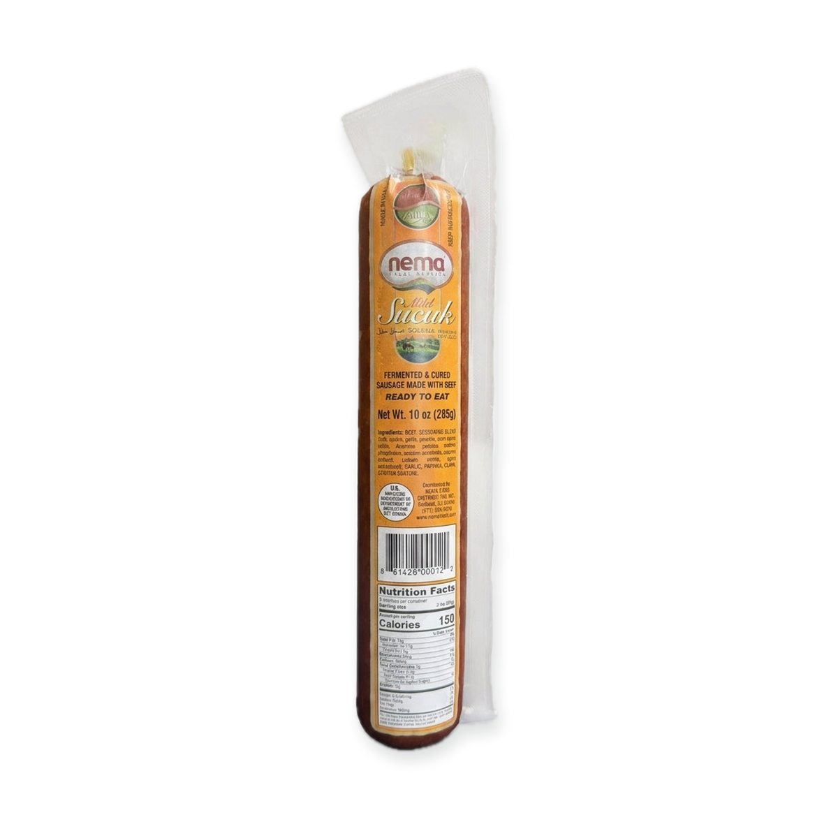 Nema Mild Sucuk 10 oz - Fermented & Cured Beef Sausage