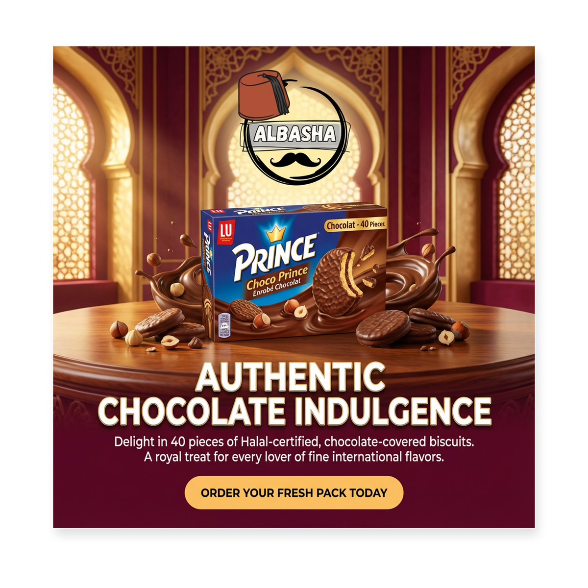 Choco Prince Enrobé Chocolat – 40 Pieces