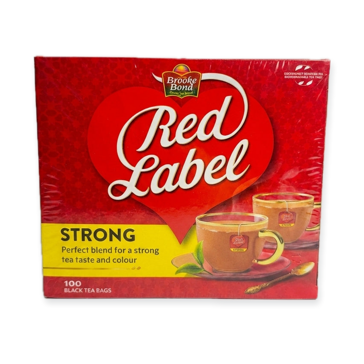 Brooke Bond Red Label Strong Black Tea 100 Bags - Bold & Rich
