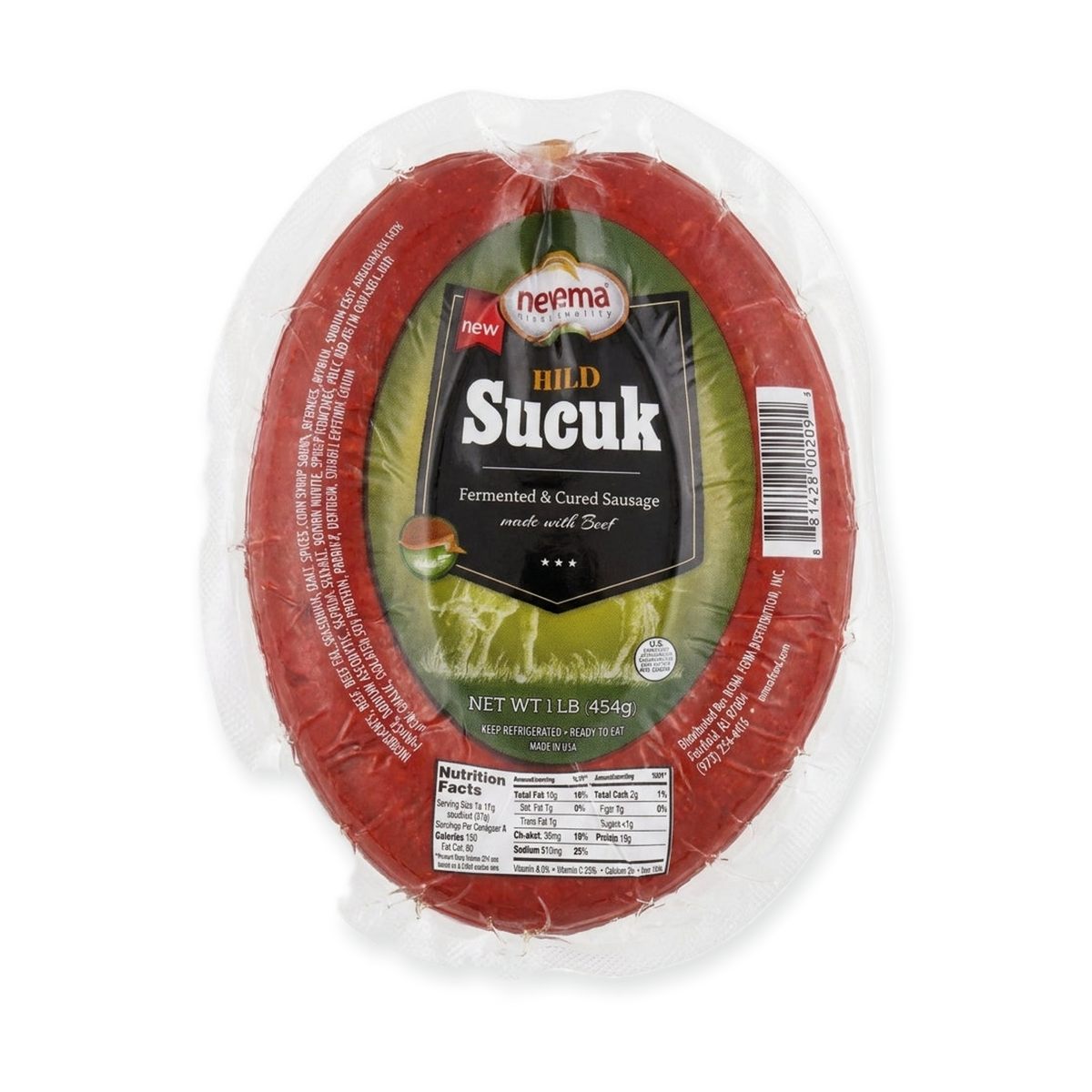 Nerma Hild Sucuk 1 LB - Fermented & Cured Beef Sausage