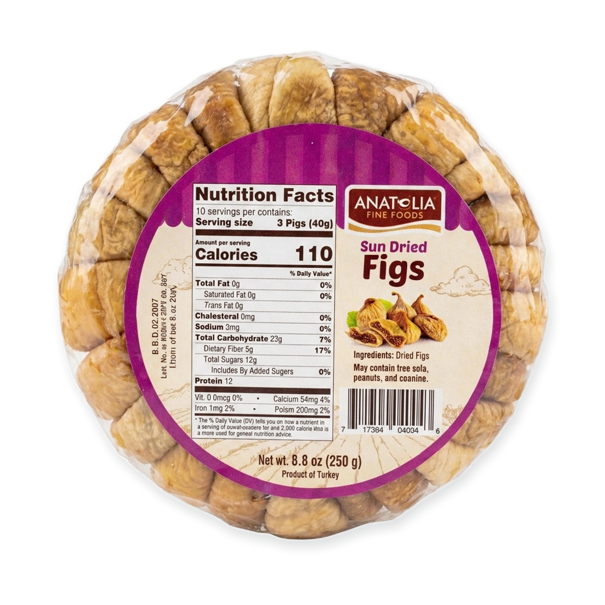Anatolia Sun Dried Figs 8.8 oz - Premium Turkish Dried Fruit