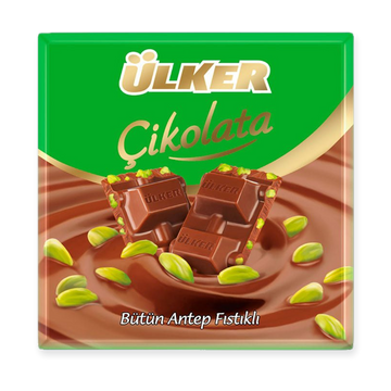 Ulker 65g Pistachio Milk Chocolate Bar – Crunchy Turkish Snack