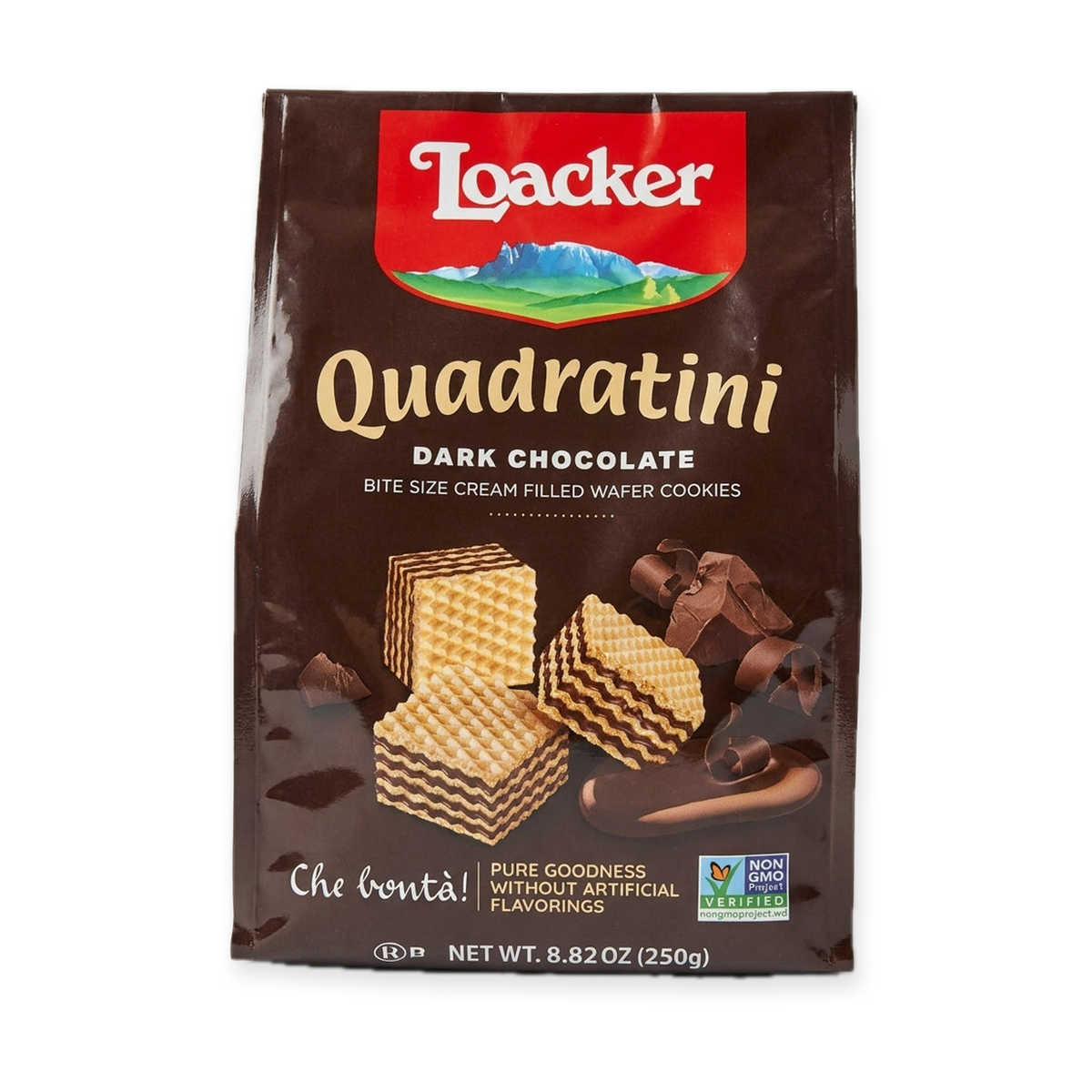 Loacker Quadratini Dark Chocolate 8.82oz - Italian Wafer Cookies