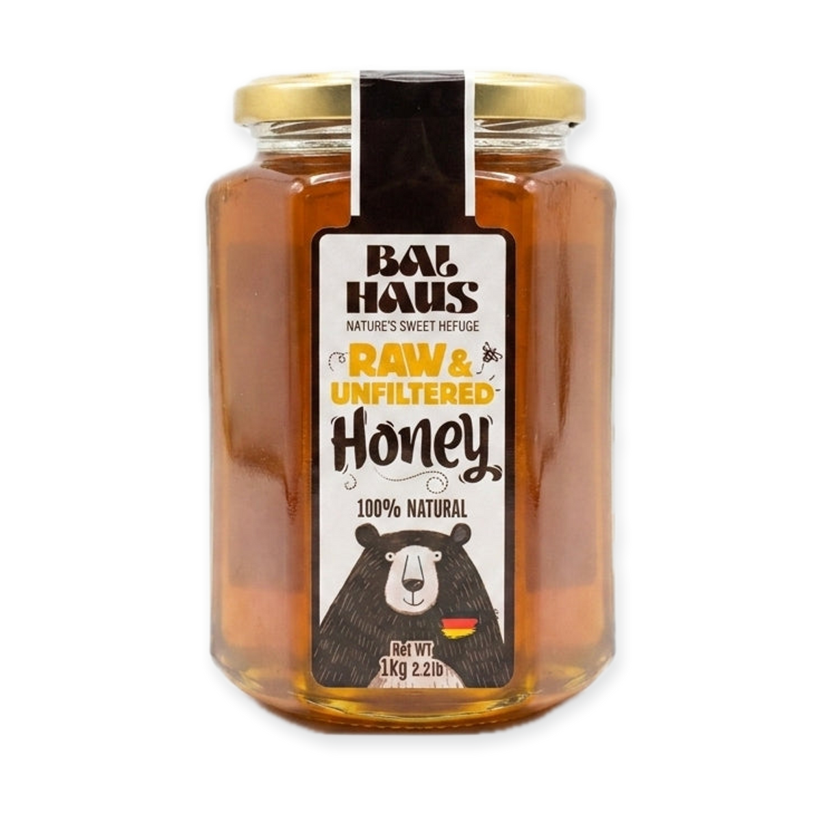 Bär Haus Raw & Unfiltered Honey 1kg - 100% Natural German Honey