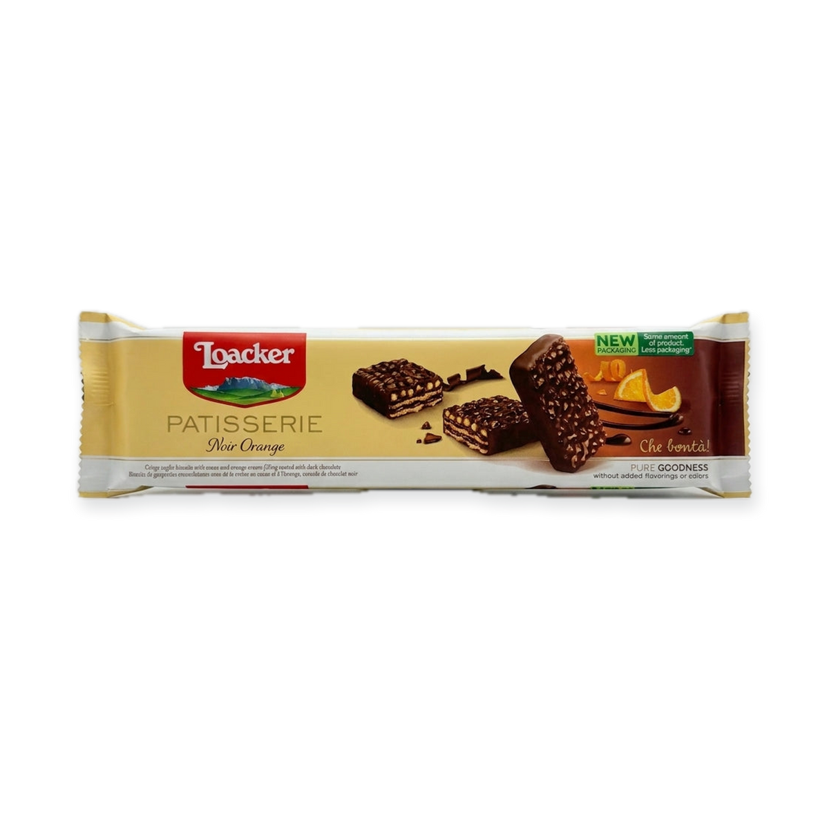 Loacker Patisserie Noir Orange 100g - Dark Chocolate Wafer Biscuits