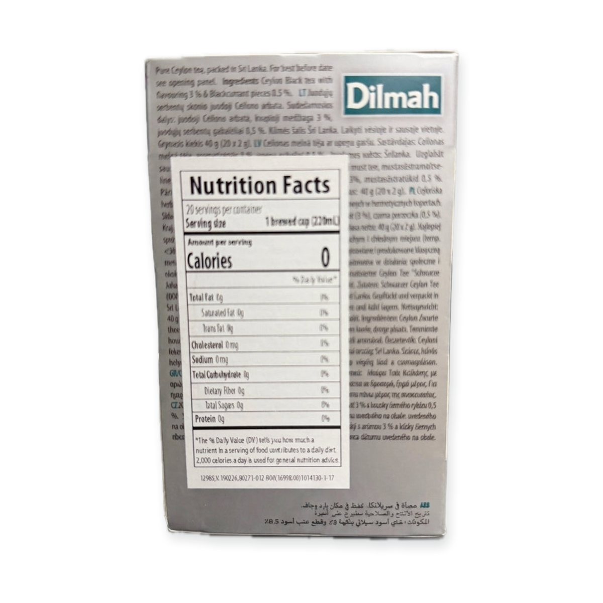 Dilmah Blackcurrant Ceylon Tea 20 Bags - Exquisitely Flavoured Black Tea