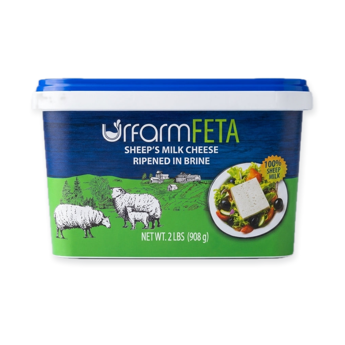 Urfa Farm Feta Sheep's Milk Cheese 2 LBS - Ripened in Brine