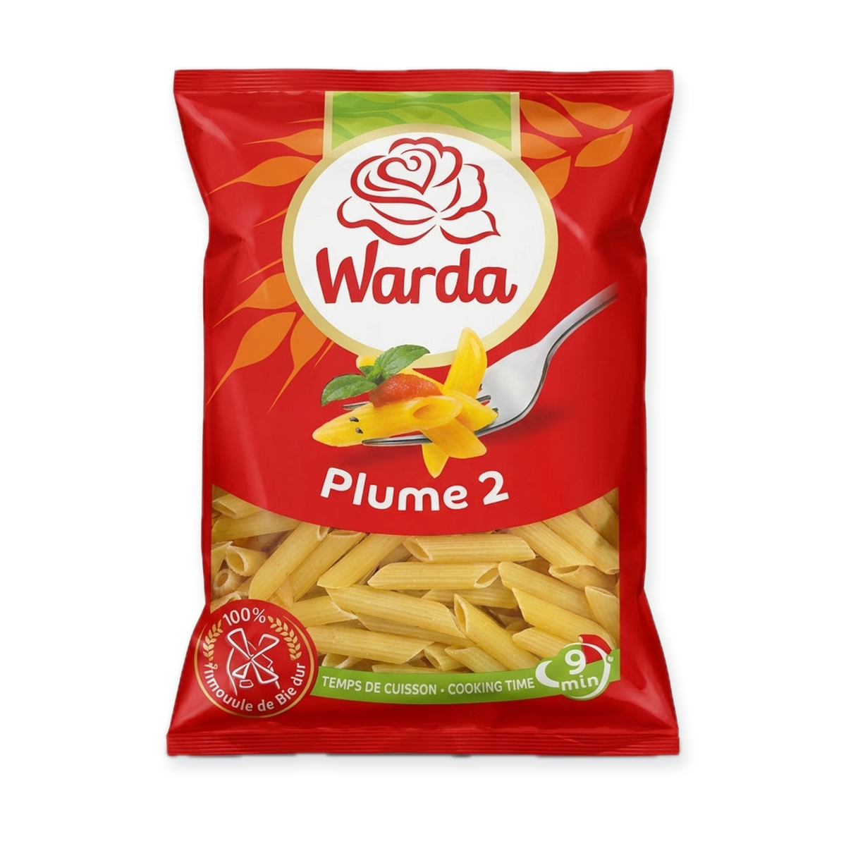 Warda Plume 2 Penne Pasta 900g - 100% Durum Wheat Semolina
