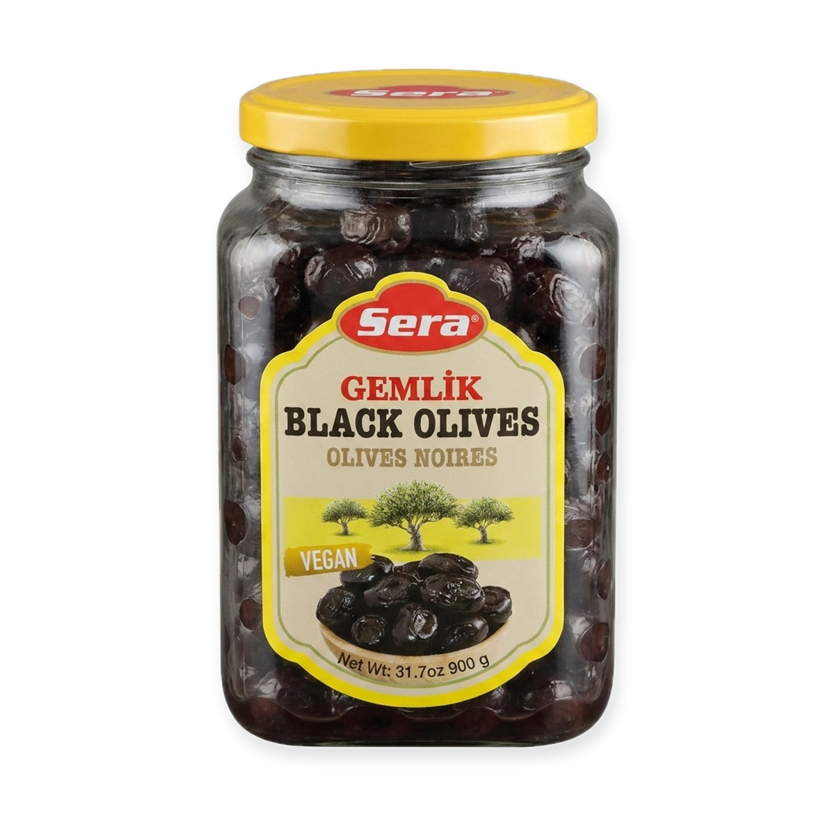 Sera Gemlik Black Olives 31.7oz - Premium Turkish Vegan Olives