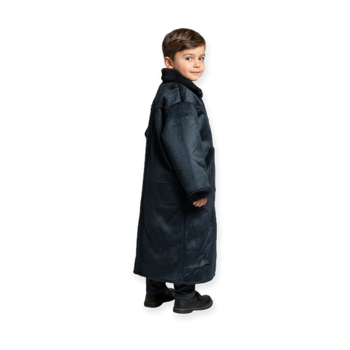 Kids Winter Fur Coat – Hooded & Stylish for 3-4 Year Olds, Warm Faux Fur Outerwear