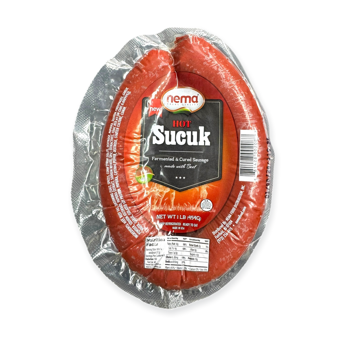Nema Hot Sucuk 1Lb Spicy Turkish Sausage