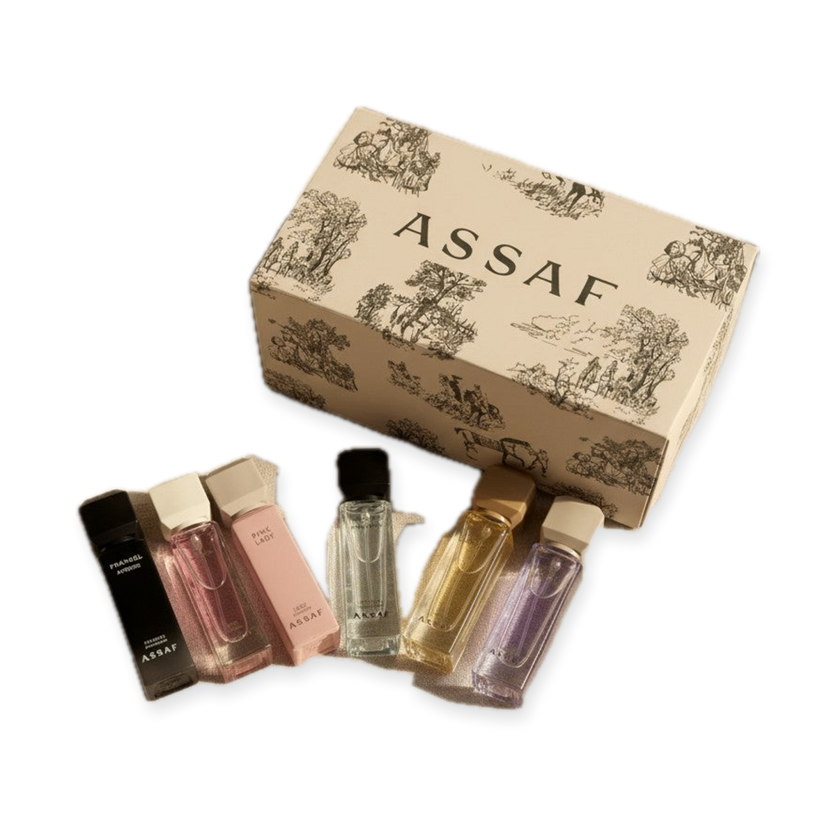 Assaf Riyadh Discovery Box — 6x5ml Arabian Perfume Sampler Set