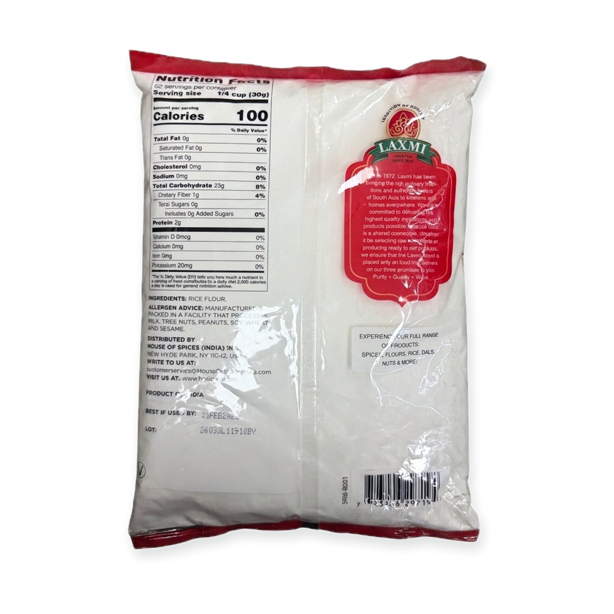 Laxmi Rice Flour 4 lb (1.81kg) - Premium Gluten-Free Baking Flour