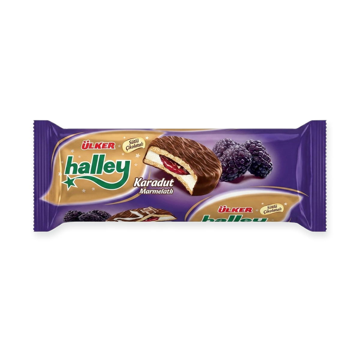 Ülker Halley Blackberry Marmalade Biscuits 236g - Milk Chocolate