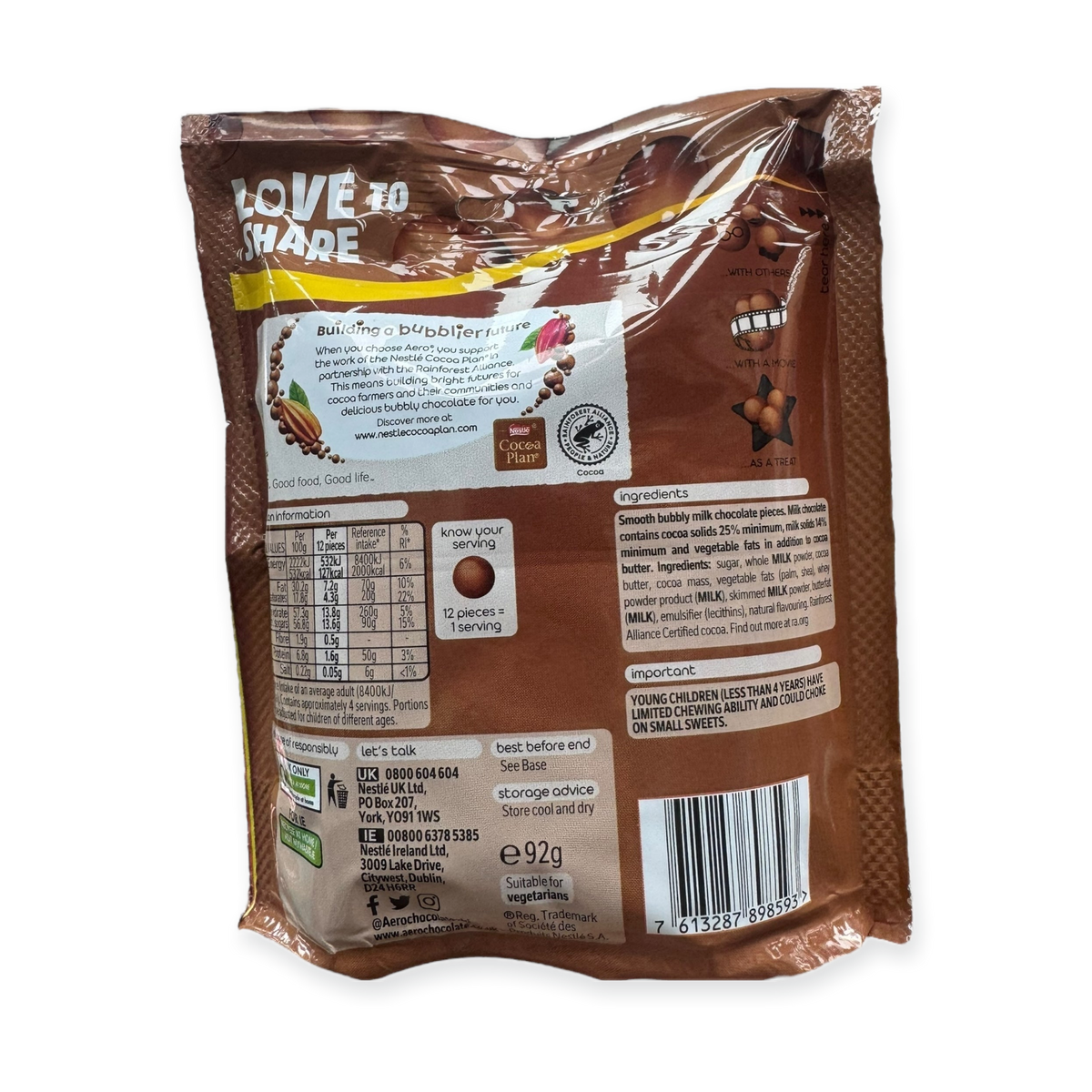 Nestle Aero Chocolate Melts