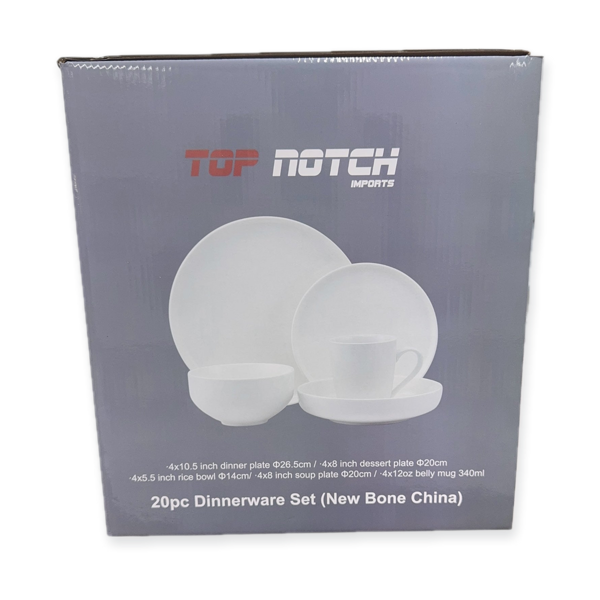 Top Notch White Dinnerware Set – 16 Piece Service for Four