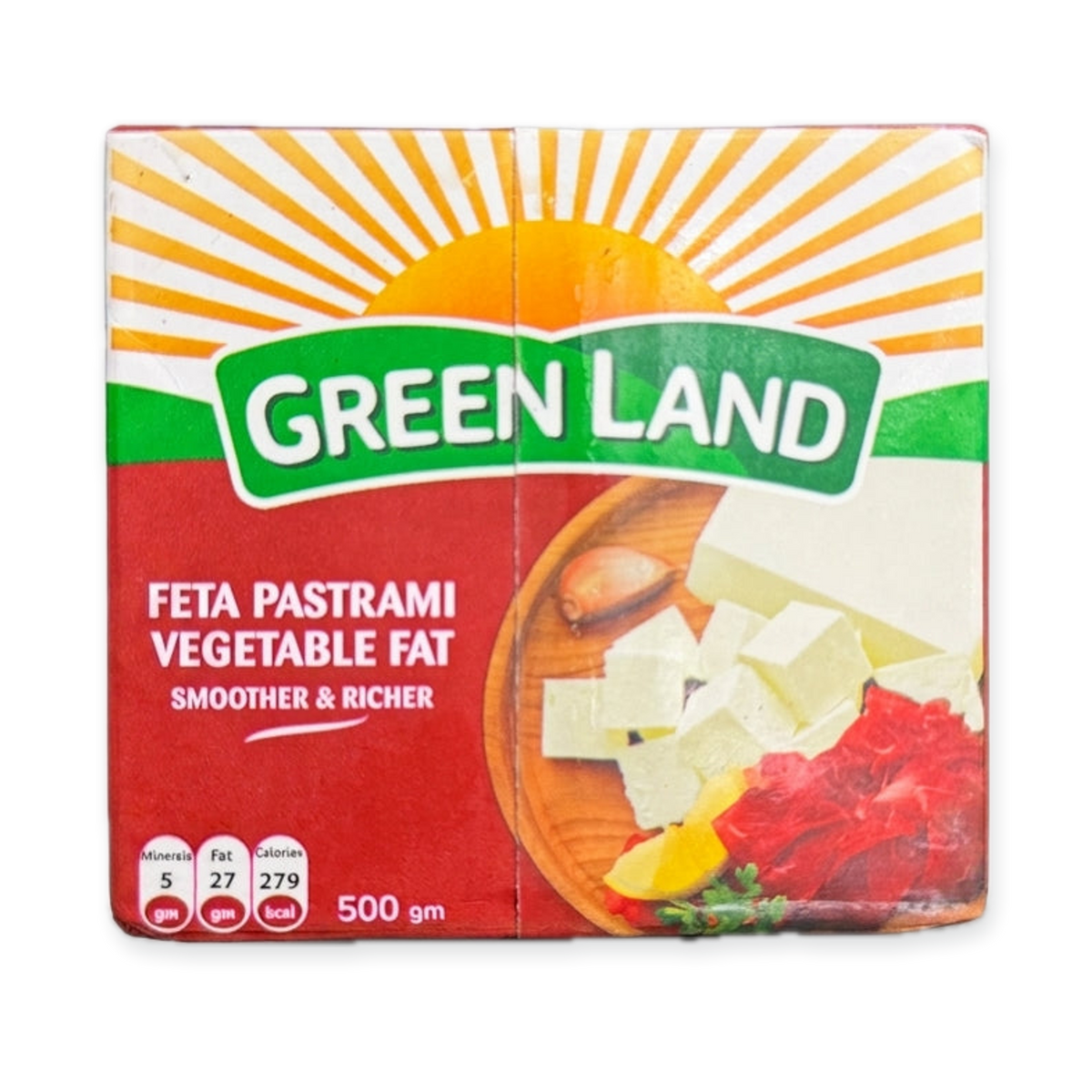 Green Land Feta Pastrami Vegetable Fat 500g - Egyptian Cheese