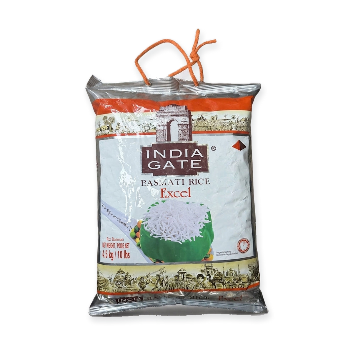 India Gate Basmati Rice Excel 10 lbs - Premium Aged Long Grain