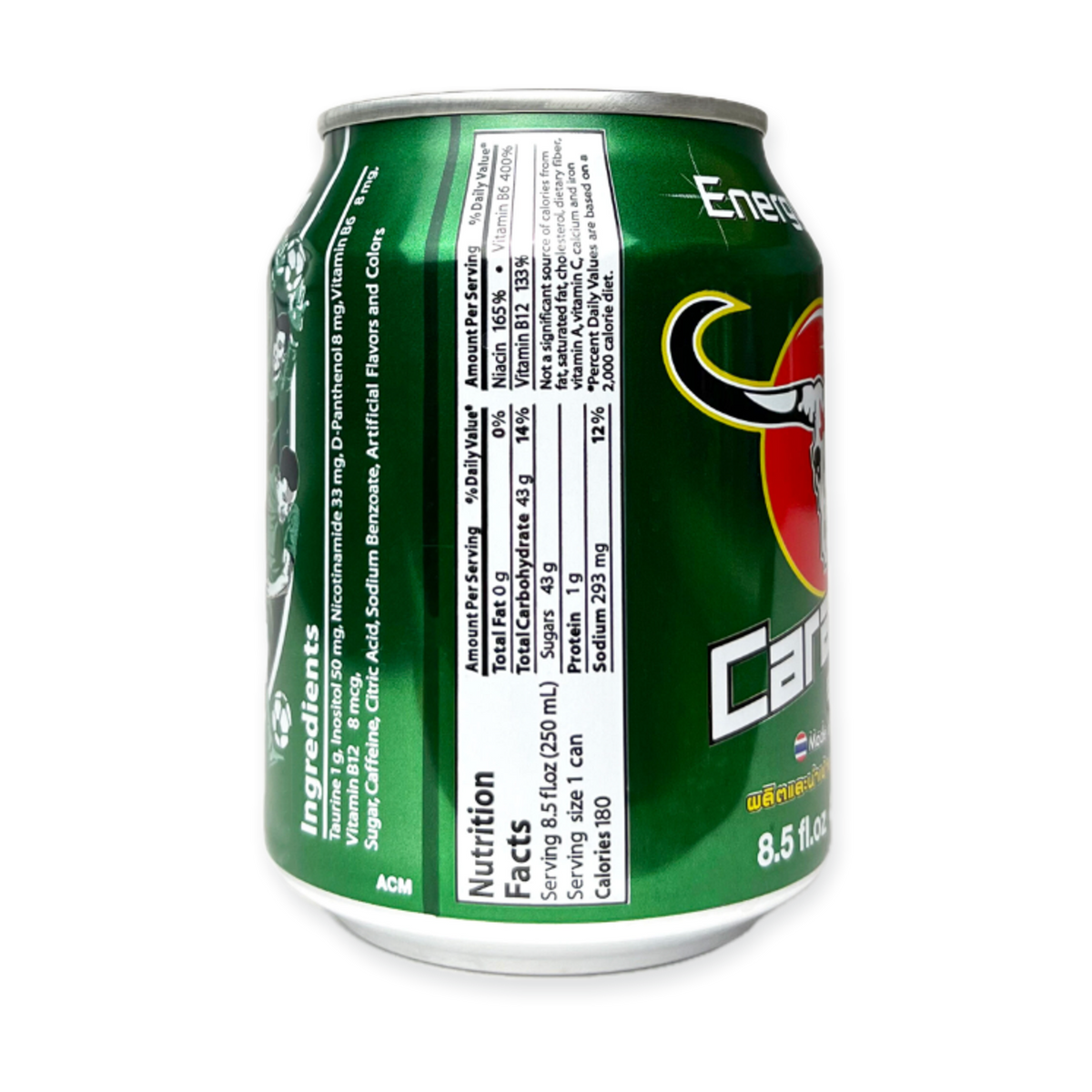 Carabao Energy Drink 8.5 fl oz - Premium Thai Energy Beverage