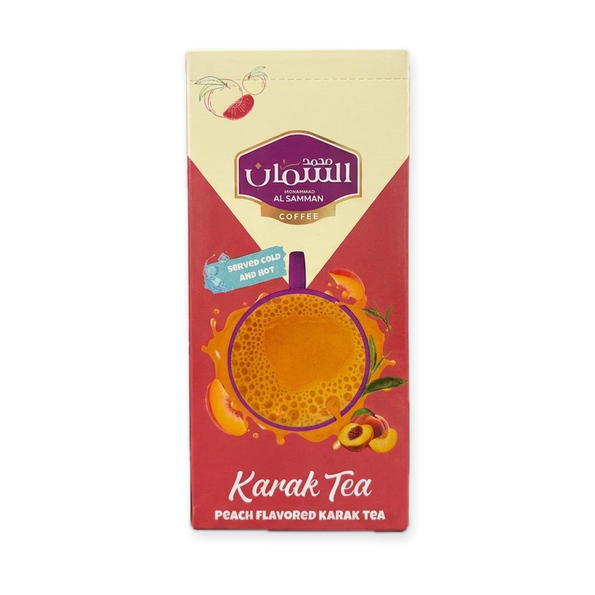 Mohammad Al Samman Peach Karak Tea 10 Sachets - Premium Flavored Tea