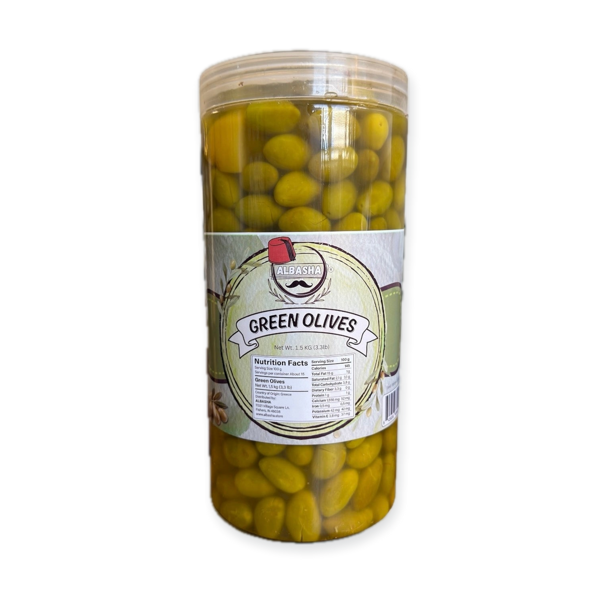 Green Olives 1.5 KG Jar