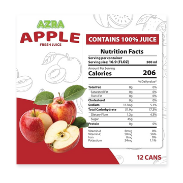 AZRA 100% Juice – 500ml Cans, Zero Sugar Beverages for  Kids & Adults