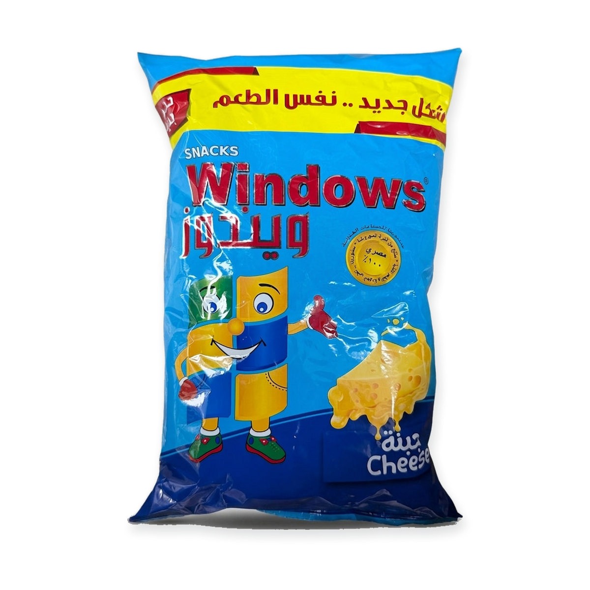 Windows Cheese Snacks 125g - Crunchy Cheese Flavored Corn Puffs